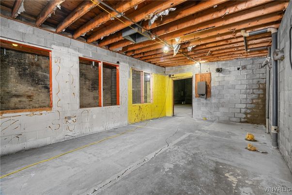Interior, Stone Walls, Wooden Beams