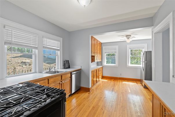 Interior, Kitchen, Wood Texture Flooring
