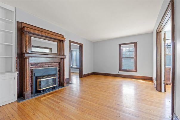 Empty room, Fireplace, Interior, Wood Texture Flooring