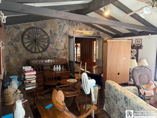 Interior, Stone Walls, Wooden Beams, Wood Texture Flooring