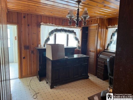 Chandelier, Interior, Wooden Ceilings, Wooden Walls