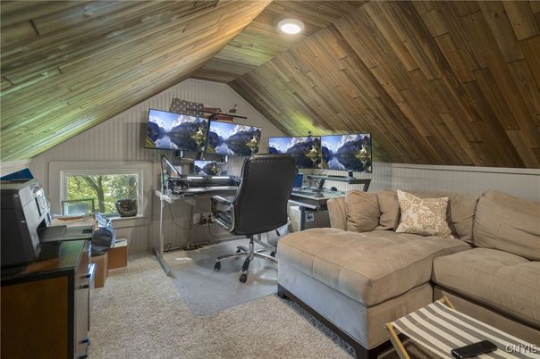 Home Office, Interior, Recessed Lighting, Wooden Ceilings