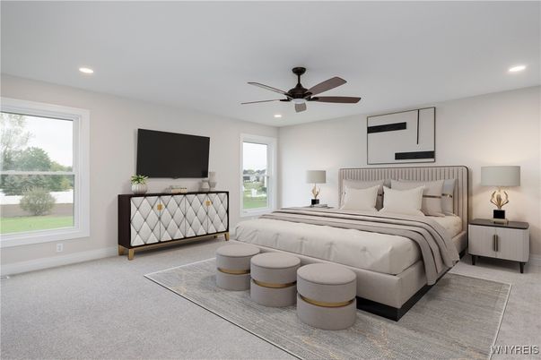 Bedroom, Interior, Recessed Lighting