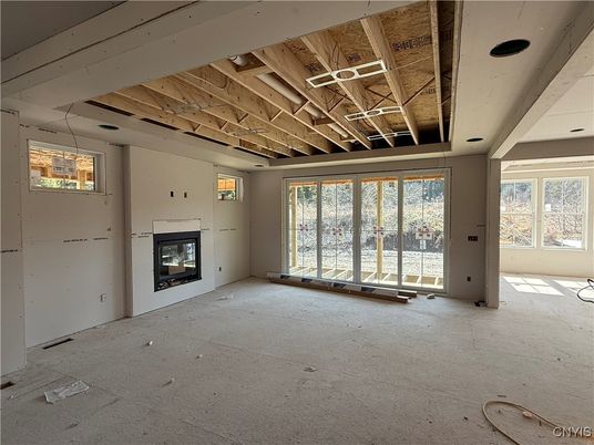 Empty room, Fireplace, Interior, Wooden Beams, Wooden Ceilings