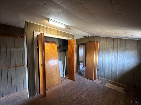 Elevator, Interior, Wooden Walls