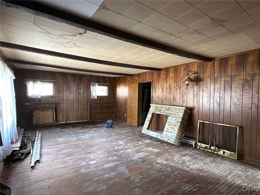 Empty room, Interior, Wood Texture Flooring, Wooden Walls
