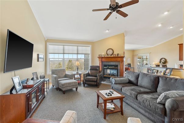 Fireplace, Interior, Living room, Recessed Lighting