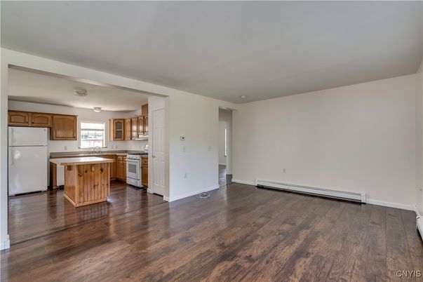 Empty room, Interior, Kitchen, Wood Texture Flooring
