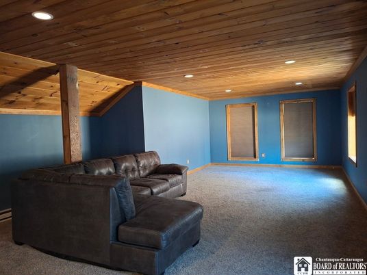 Interior, Living room, Recessed Lighting, Wooden Ceilings