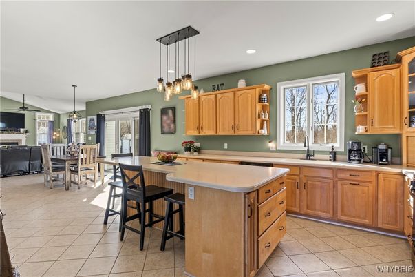 Dining room, Interior, Kitchen, Pendant Lights, Recessed Lighting