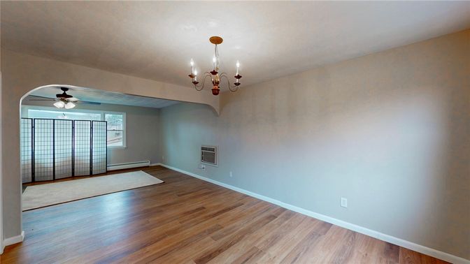 Chandelier, Empty room, Interior, Wood Texture Flooring