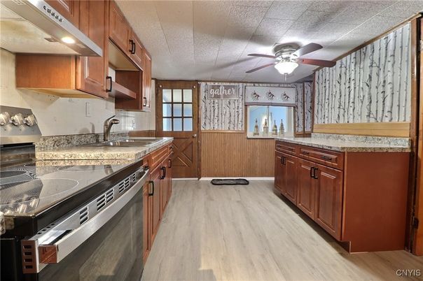 Interior, Kitchen, Wood Texture Flooring