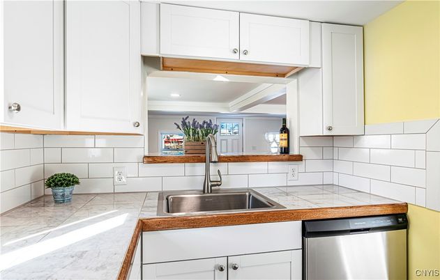 Interior, Kitchen, Recessed Lighting, Tile Countertops