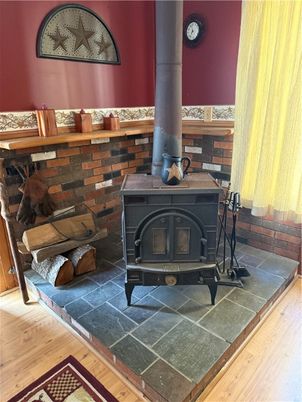 Fireplace, Interior, Wood Texture Flooring