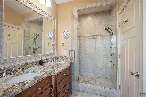 Bathroom, Dual Sink Vanities, Glass Shower, Interior