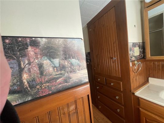 Bathroom, Interior, Wood Texture Flooring