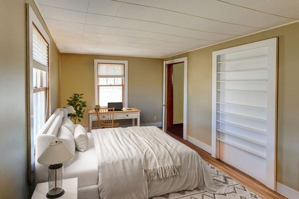 Bedroom, Interior, Wood Texture Flooring
