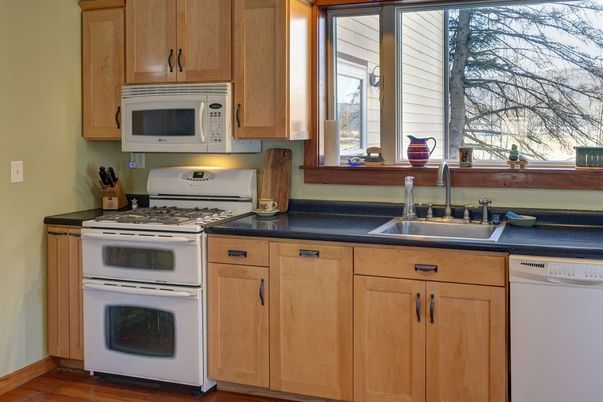 Interior, Kitchen, Wood Texture Flooring