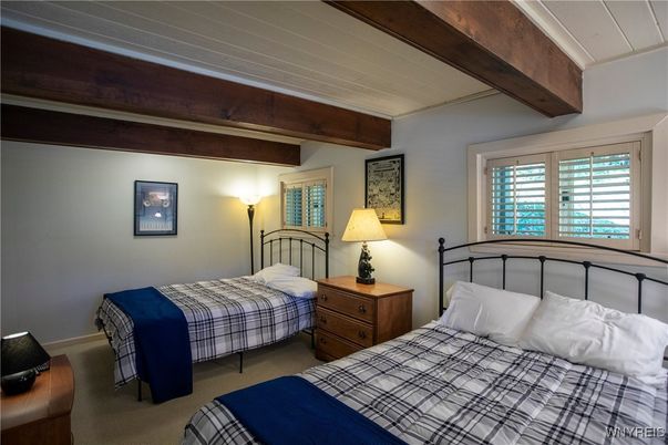 Bedroom, Interior, Wooden Beams