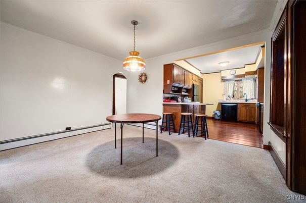 Interior, Kitchen, Pendant Lights, Wood Texture Flooring