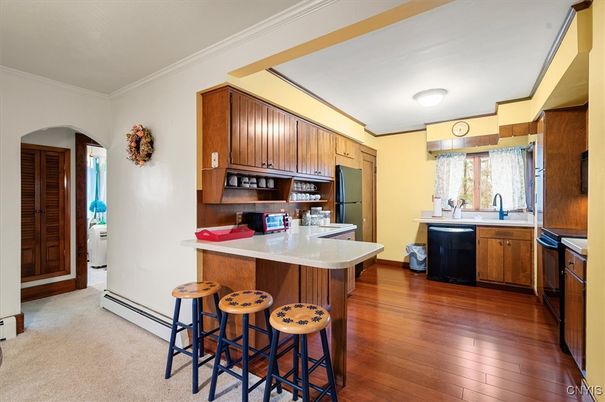 Interior, Kitchen, Wood Texture Flooring