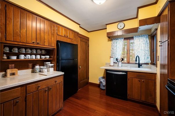 Interior, Kitchen, Wood Texture Flooring
