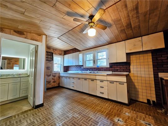 Interior, Kitchen, Wooden Ceilings, Wood Texture Flooring