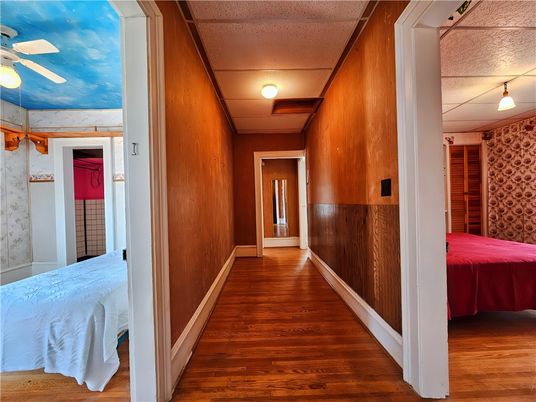 Bedroom, Interior, Wood Texture Flooring, Wooden Walls