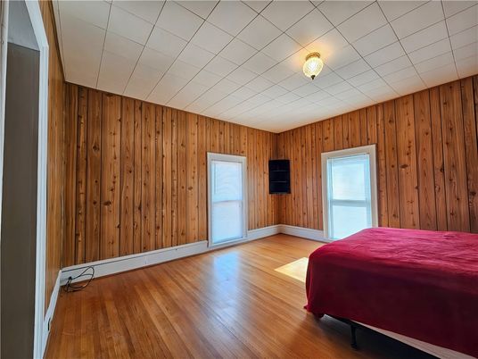 Bedroom, Interior, Wood Texture Flooring, Wooden Walls