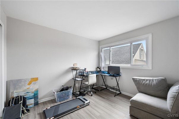 Fitness Equipment, Home Office, Interior, Wood Texture Flooring