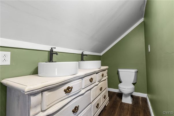 Bathroom, Interior, Tile Countertops, Wood Texture Flooring