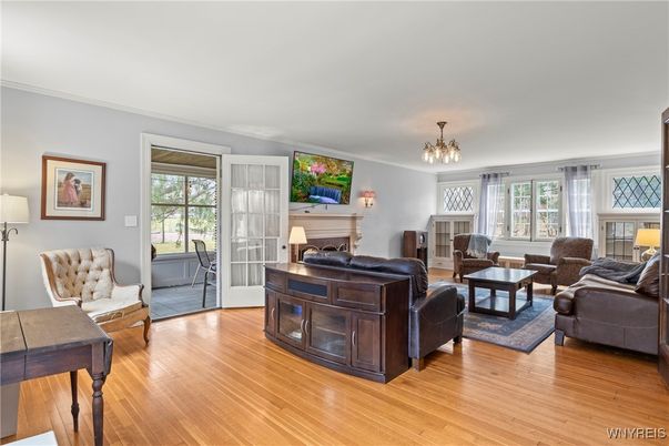 Chandelier, Fireplace, Interior, Living room, Wood Texture Flooring