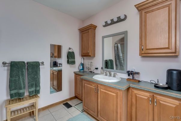 Bathroom, Dual Sink Vanities, Interior, Tile Countertops