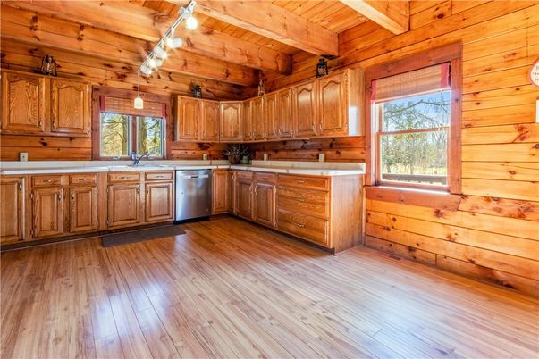 Interior, Kitchen, Pendant Lights, Wooden Beams, Wooden Ceilings, Wood Texture Flooring, Wooden Walls