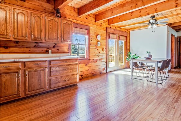 Dining room, Interior, Wooden Beams, Wooden Ceilings, Wood Texture Flooring, Wooden Walls