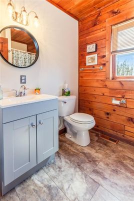 Bathroom, Interior, Wooden Walls
