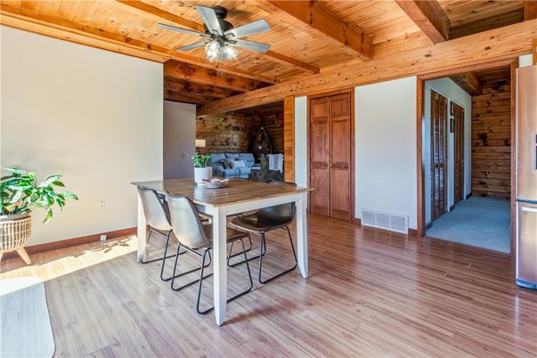 Dining room, Interior, Wooden Beams, Wooden Ceilings, Wood Texture Flooring
