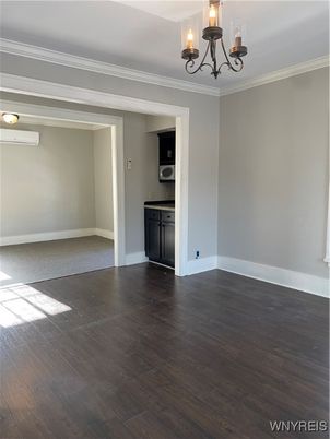 Chandelier, Empty room, Interior, Wood Texture Flooring