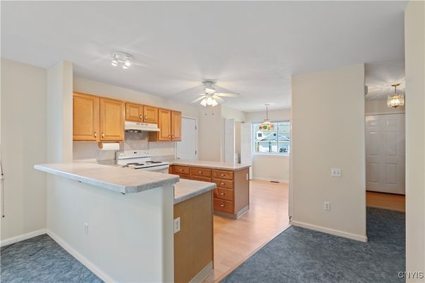 Interior, Kitchen, Pendant Lights, Wood Texture Flooring