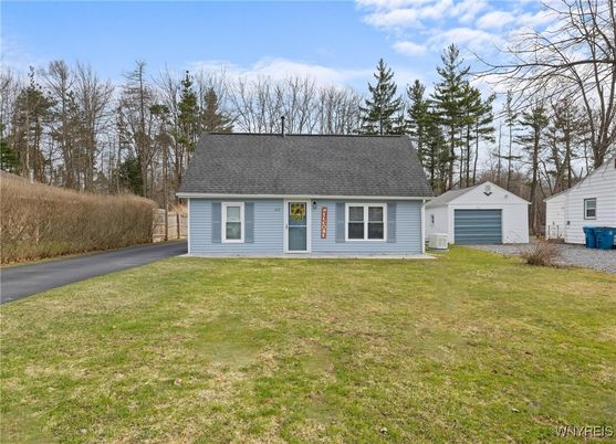 Backyard, Detached Garage, Exterior, Facade, Cape Cod