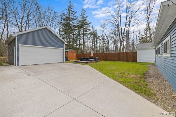 Backyard, Detached Garage, Exterior