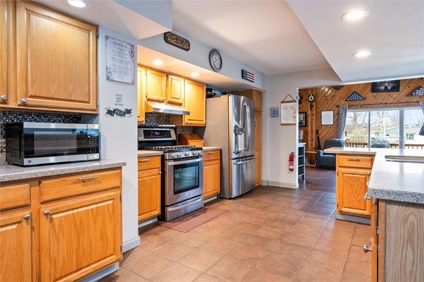 Interior, Kitchen, Recessed Lighting, Stainless Steel Appliances