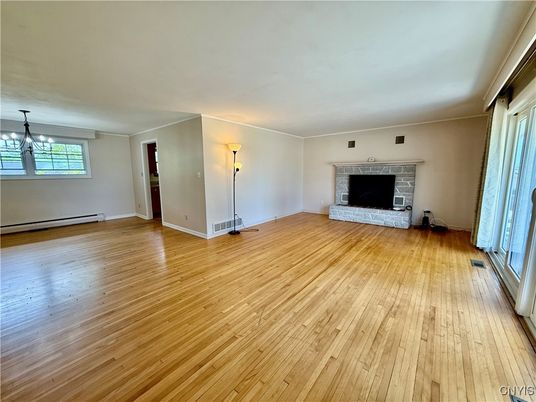 Empty room, Fireplace, Interior, Wood Texture Flooring