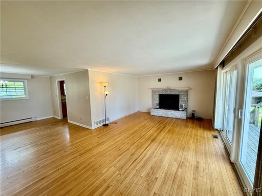Empty room, Fireplace, Interior, Wood Texture Flooring