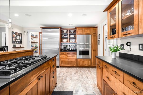 Interior, Kitchen, Pendant Lights, Recessed Lighting, Stainless Steel Appliances