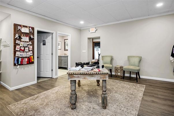 Game Room, Home Office, Interior, Recessed Lighting, Wood Texture Flooring