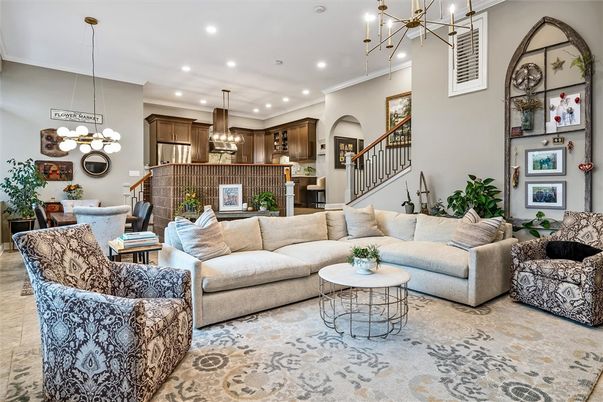 Dining room, Interior, Kitchen, Living room, Pendant Lights, Recessed Lighting