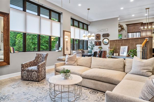 Dining room, Interior, Kitchen, Living room, Pendant Lights, Recessed Lighting