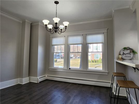 Chandelier, Empty room, Interior, Wood Texture Flooring