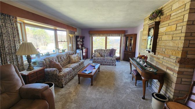 Interior, Living room, Stone Walls